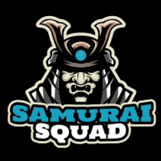 gaming logo evil face samurai mascot