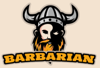 gaming logo symbol Viking face mascot