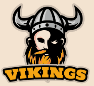 gaming logo symbol Viking face mascot