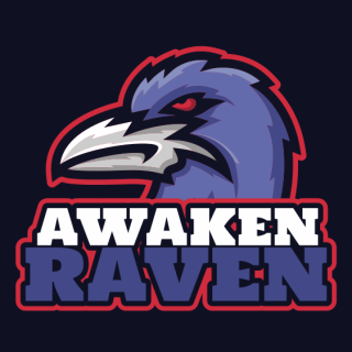 animal logo icon angry crow mascot