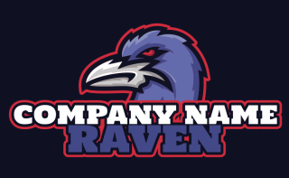 animal logo icon angry crow mascot