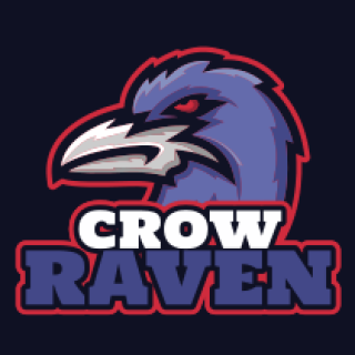 animal logo icon angry crow mascot