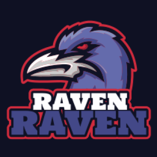 animal logo icon angry crow mascot