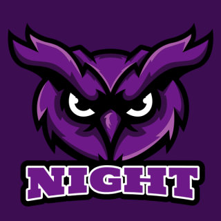 animal logo symbol serious owl face mascot