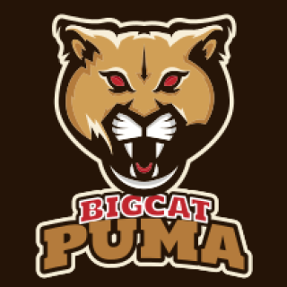 animal logo icon wild puma mascot