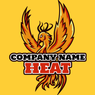 flying phoenix mascot logo creator 