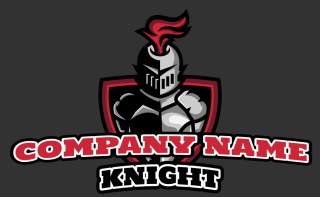 knight in shield mascot
