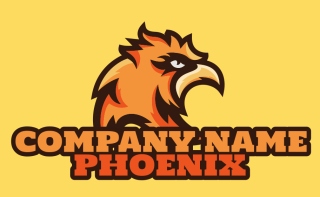 animal logo symbol phoenix face mascot
