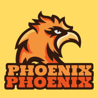 phoenix face mascot logo template