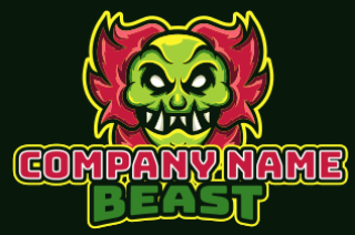 games logo icon scary beast mascot