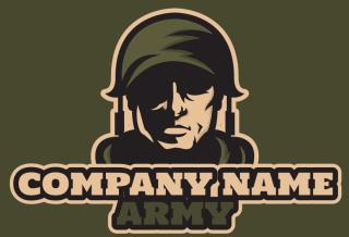 security logo maker military man mascot