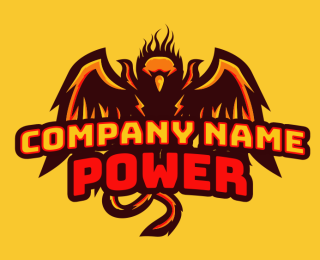 flying phoenix mascot logo maker