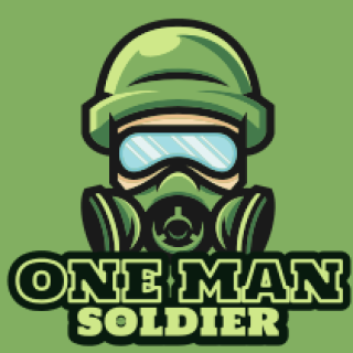 games logo soldier mascot with gas mask