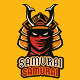 games logo ancient samurai mascot