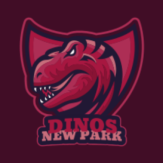 gaming logo icon dinosaur mascot in shield