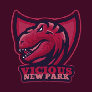 gaming logo icon dinosaur mascot in shield