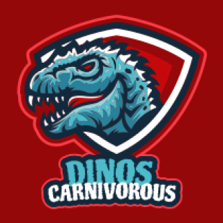 sports logo dinosaur head in shield
