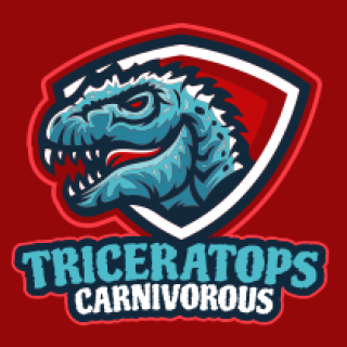 sports logo dinosaur head in shield