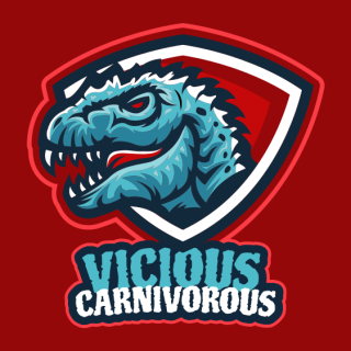 games logo dinosaur head in shield