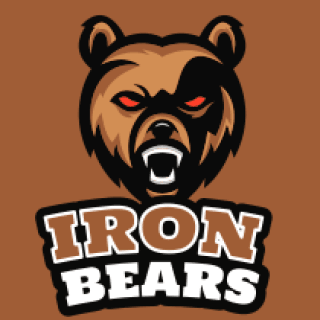 make a sports logo bear face mascot