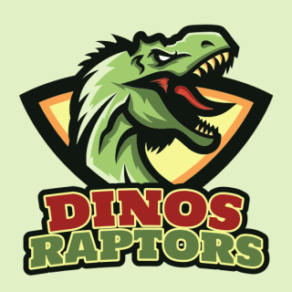 mascot dinosaur with shield | Logo Template by LogoDesign.net