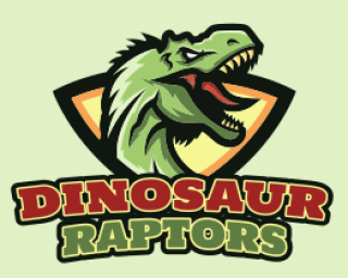 games logo fierce dinosaur mascot 