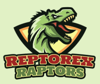 games logo fierce dinosaur mascot 