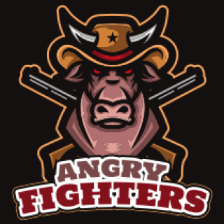 games logo aggressive bull mascot with hat