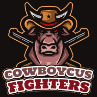 games logo aggressive bull mascot with hat