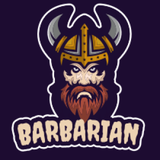 games logo online viking mascot red beard 