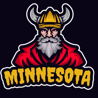 mascot of viking with hat