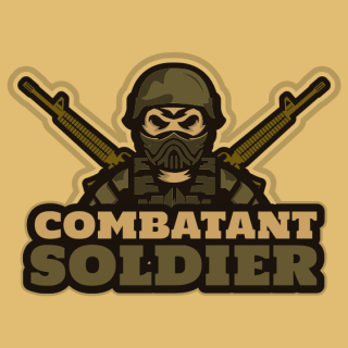 Mascot logo of soldier with mask