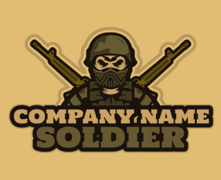 games logo online soldier with mask mascot