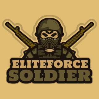 Mascot logo of soldier with mask
