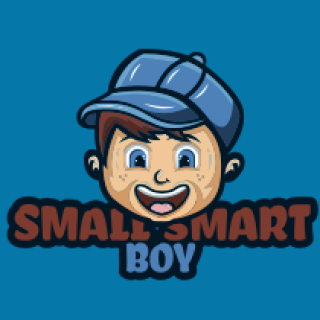 childcare logo maker happy kid in blue cap