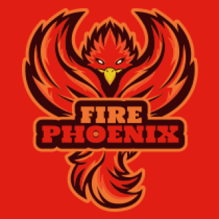 bird logo maker red phoenix mascot