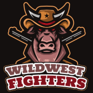 games logo aggressive bull mascot with hat