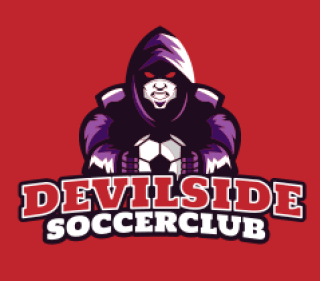 sports phantom mascot with soccer ball