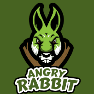 pet logo symbol angry rabbit mascot