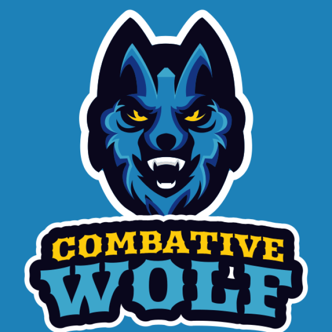 animal logo maker angry wolf face mascot