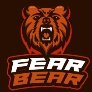 animal logo icon angry bear growling