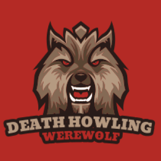 animal logo mascot angry werewolf