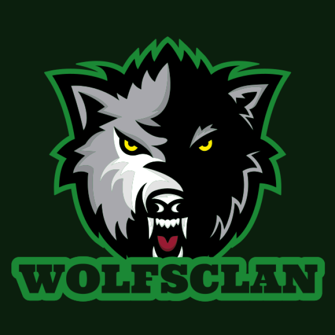 animal logo icon angry wolf mascot