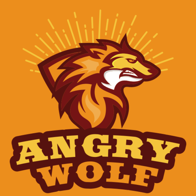 animal logo maker angry wolf in shield