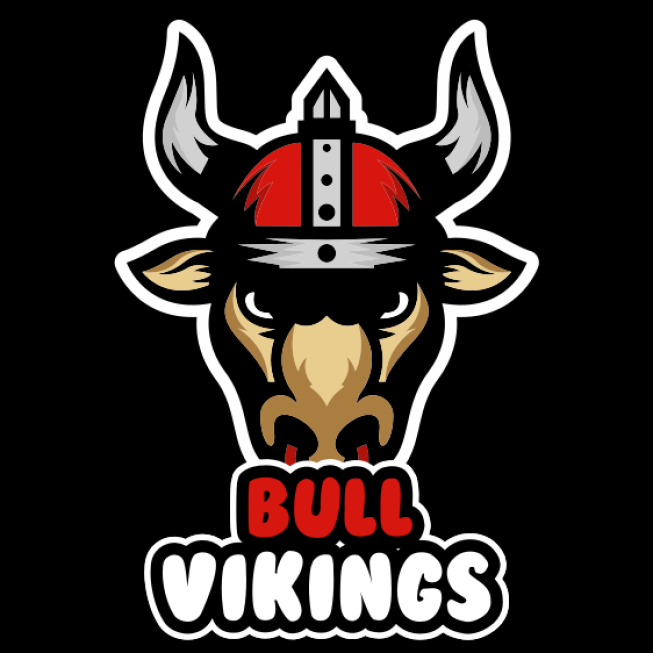 annoyed bull mascot 
