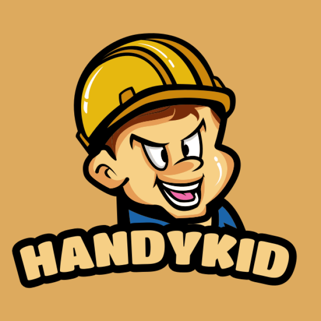 annoyed boy in construction hat