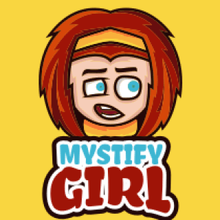 retail store logo annoyed girl mascot