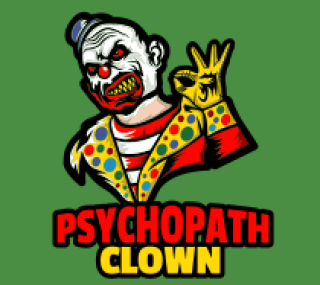 games logo online arrogant killer clown mascot