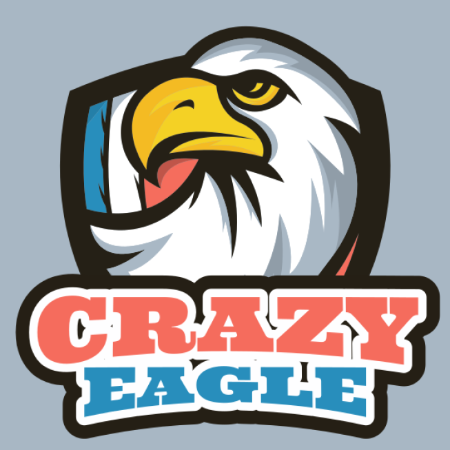 animal logo online bald eagle in shield