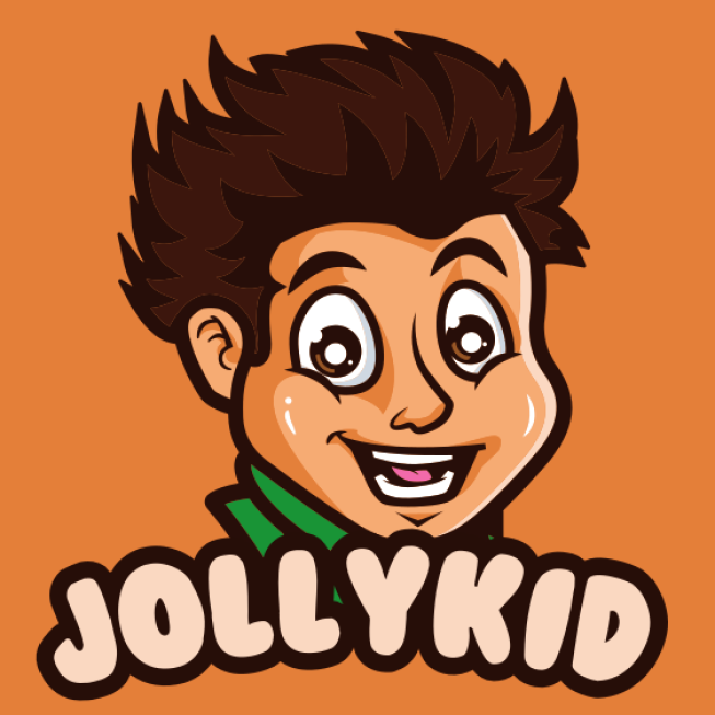 childcare logo symbol brown face boy mascot